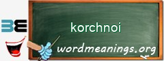 WordMeaning blackboard for korchnoi